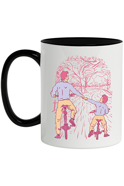 StoryGift Romania Cana Cu Parinte, Copil, Biciclete, Ciclism, Tata, Copaci, M...
