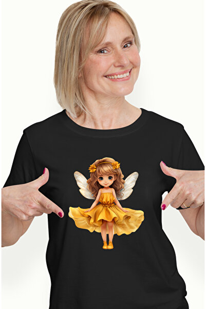 StoryGift Romania Tricou Femei Cu O Fetita Dragalasa Cu Aripi De Fluture, Zan...