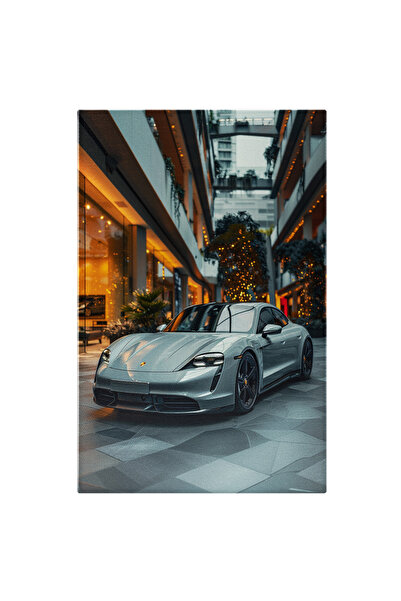 StoryGift Romania Tablou Canvas Autoturism De Lux Porsche Taycan Expusa In Ma...