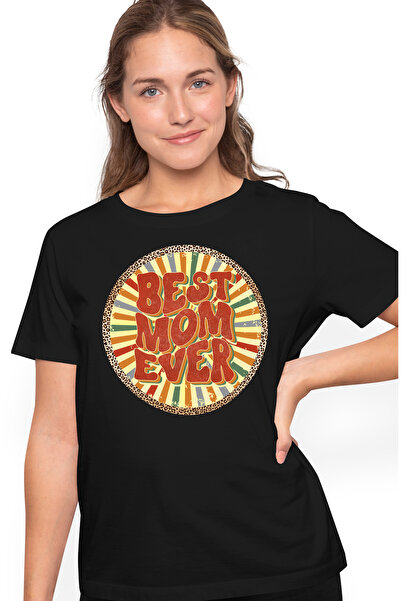 StoryGift Romania Tricou Femei Cu Mesajul "best Mom Ever", Ilustratie, Mama, ...