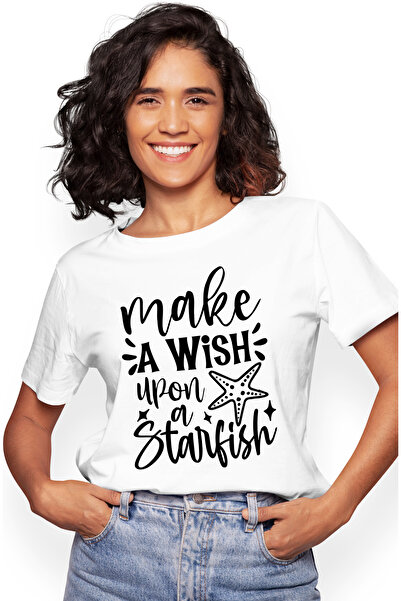 StoryGift Romania Tricou Femei Cu Mesaj Care Te Indeamna Sa Iti Pui O Dorinta Cand Vezi O Stea De Wht_m