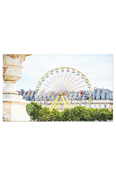 StoryGift Romania Tablou Canvas Ferris Wheel La Apus Arhitectura, Apus, Ferri...