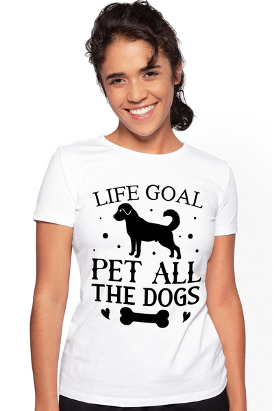 StoryGift Romania Tricou Femei Cu Un Catel Si Os Pentru Iubitorii De Caini Ca...