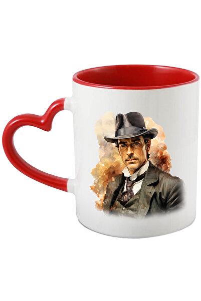 StoryGift Romania Cana Cu Sherlock Holmes, Serial Tv, Personaj Celebru, Multicolor 330 Ml, Ceramic, Cu Maner Inim Stg