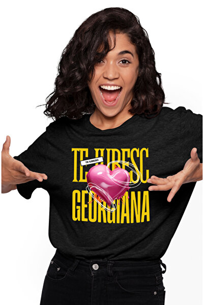 StoryGift Romania Γυναικείο T-Shirt Σ' αγαπώ Γεωργιάνα, Αγάπη, Καρδιά, Ημέρα ...