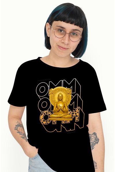 StoryGift Romania Personalized Women's T-Shirt For Meditation, Yoga, Peace Enthusiasts with Print BLK_L,STG57843