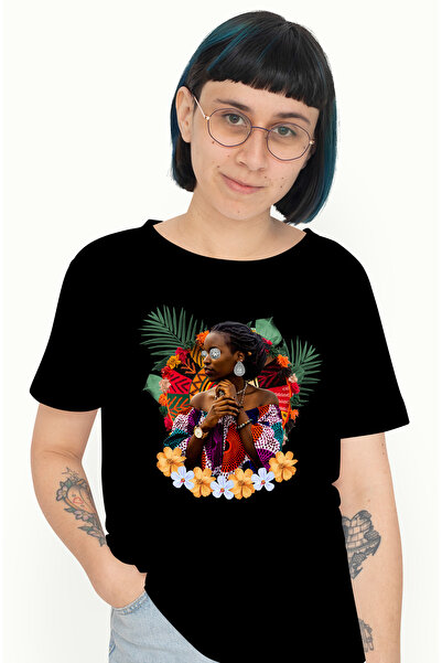 StoryGift Romania Tricou Femei Regina Tropicala Portret Femeie Cu Imprimeu Pe...
