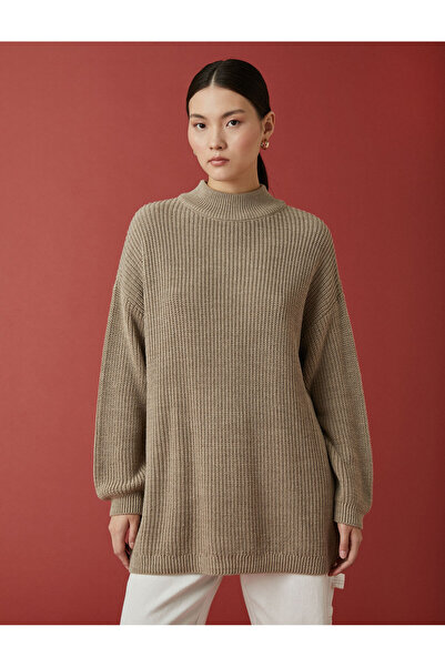 Koton Vysoký límeček Oversize pletený svetr s kašmírovou texturou