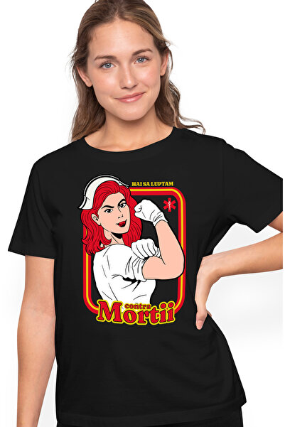 StoryGift Romania Tricou Femei Asistenta Medicala Razboinica Hai Sa Luptam Cu...