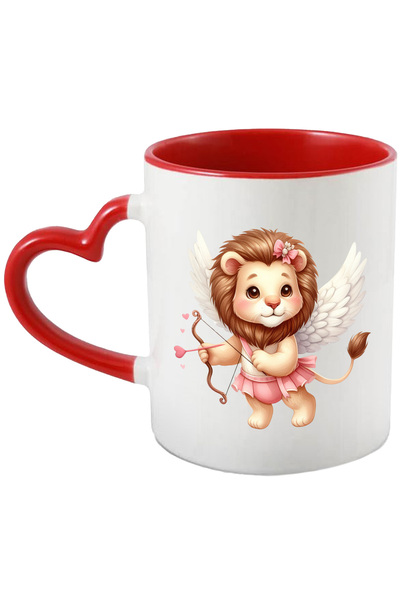 StoryGift Romania Cana Cu Un Leu Care Trage Cu Arcul | Ilustratie | Cupidon |...