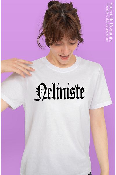 StoryGift Romania Tricou Femei Neliniste, Mesaj Motivational, Cuvant, Text Inspirational, Self Car Wht_m