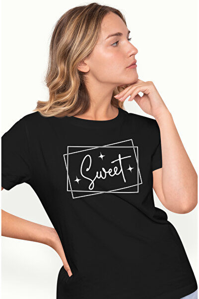 StoryGift Romania Tricou Femei Cu Stelute Pentru Iubita - Dulce Cu Imprimeu P...