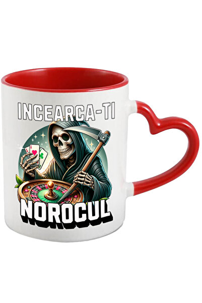 StoryGift Romania Cana Moartea Cu Coasa, Joc De Noroc, Haios, 330ml, Ceramica...