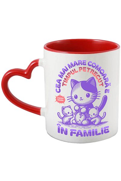 StoryGift Romania Mug - Pink - Ceramic