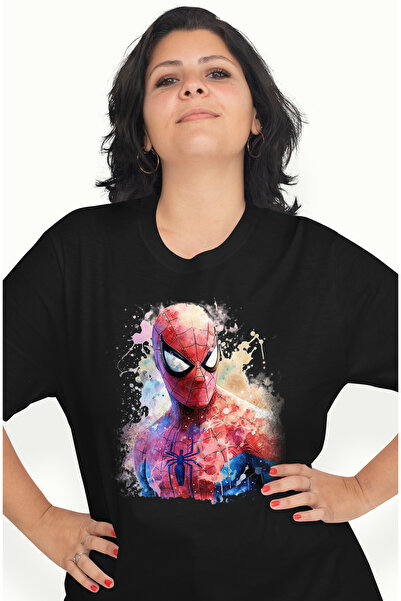 StoryGift Romania Tricou Femei Cu Spiderman, Ilustratie, Marvel, Avengers, Co...