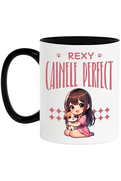 StoryGift Romania Cana Cu Fata Stil Asiatic Iubitoare De Caini Text Rexy Cain...