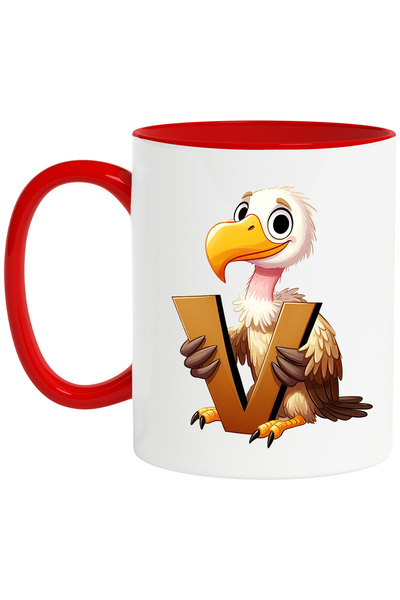 StoryGift Romania Cana Cu Un Vultur Plesuv Cu Litera "v", Ilustratie, Pentru ...