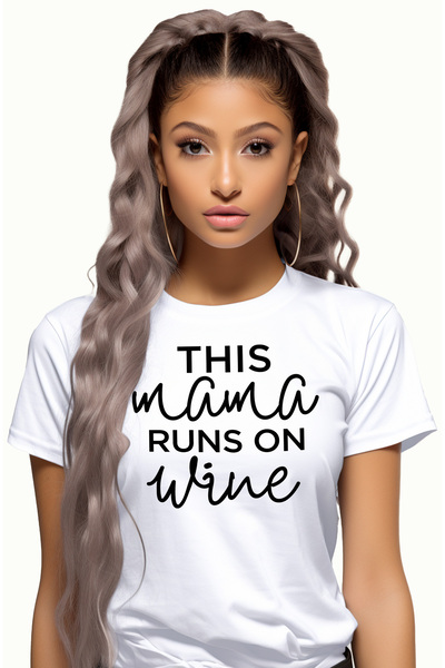 StoryGift Romania Tricou Femei Pentru Mamele Care Beau Vin Cu Mesaj In Englez...