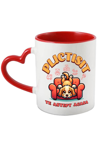 StoryGift Romania Cana Cu Caine Plictisit Pe Canapea Asteapta Stapanul Acasa,...