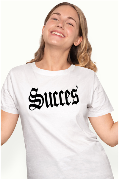 StoryGift Romania Tricou Femei Succes, Mesaj Motivational, Cuvant, Text Inspi...
