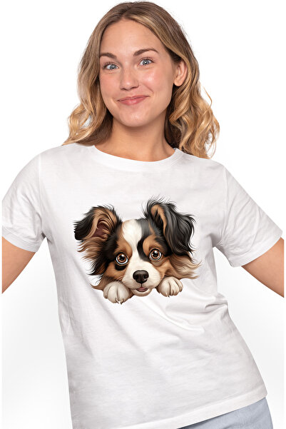 StoryGift Romania Tricou Femei Cu Un Catel Blanos De Talie Mica, Ilustratie, ...