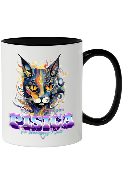 StoryGift Romania Cana Cu Mesaj Simbolul Afectiunii Pisica Te Iubeste Mult, M...