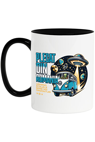 StoryGift Romania Cana Cu Masina Vintige Pe Luna Extraterestru Si Nava Spatia...