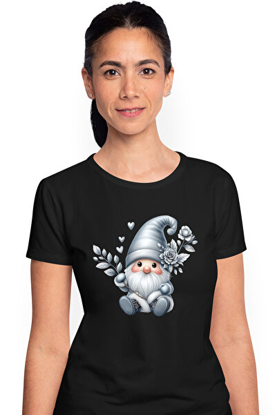 StoryGift Romania Tricou Femei Cu Un Pitic Surprins, Ilustratie, Ramura, Flor...