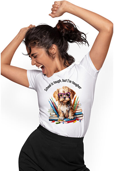StoryGift Romania Tricou Femei Cu Mesajul "school Is Tough, But I'm Tougher",...