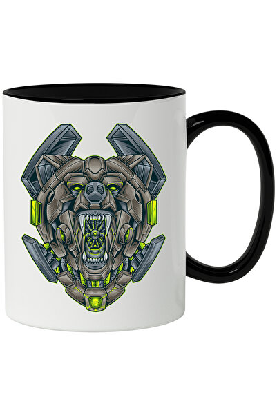 StoryGift Romania Cana Cu Cap De Urs, Mecha, Robot, Sci Fi, Cyberpunk, Multic...