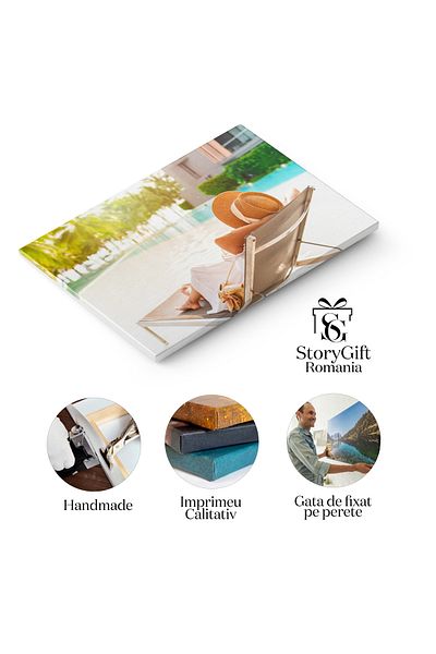 StoryGift Romania Tablou Canvas - Luxe Si Relaxare: Femei In Vacanta La Plaja