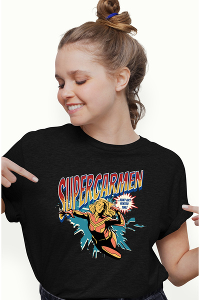 StoryGift Romania Tricou Femei Super Carmen, Supererou Sunt Aici Pentru Tine,...