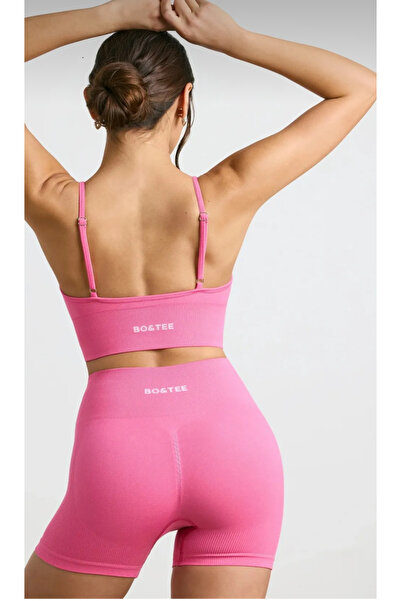 BK Dikişsiz yüksek bel push up kalca buzgulu toparlayıcı şekillendirici spor şort tayt