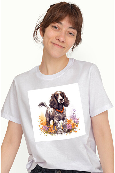 StoryGift Romania Tricou Femei Cu Un Catel Blanos Care Se Uita In Departare, ...