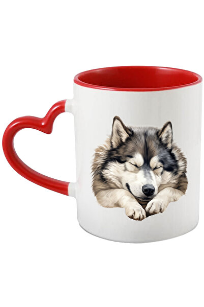 StoryGift Romania Cana Cu Un Caine Husky Care Doarme | Ilustratie | Somn | Ob...
