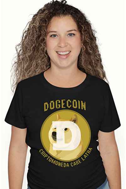StoryGift Romania Tricou Femei Dogecoin Criptomoneda Care Latra, Investitii C...
