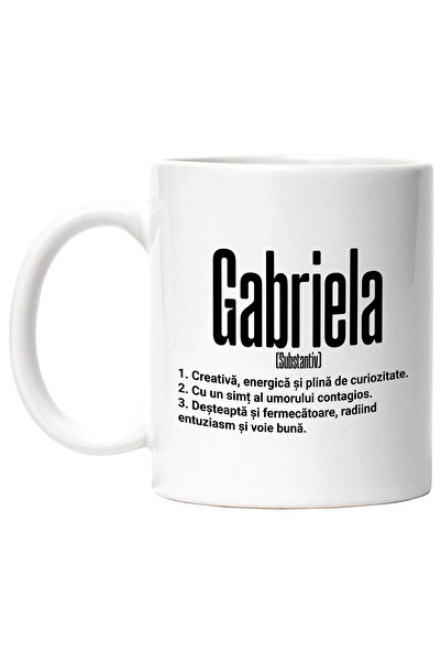 StoryGift Romania Cana Cu Numele Gabriela, Si Mesaj Motivational, Creativa, D...