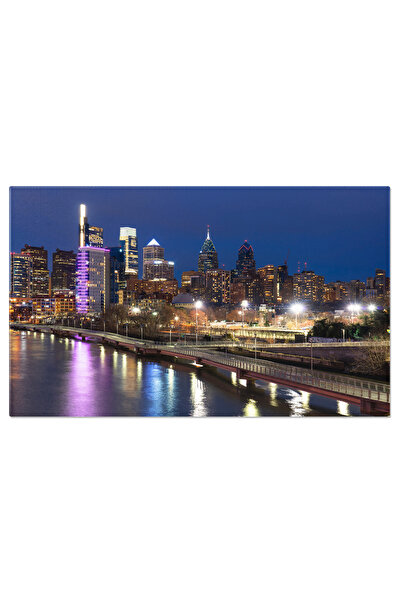 StoryGift Romania Tablou Canvas Vedere Scenica A Philadelphia Cityscape La No...