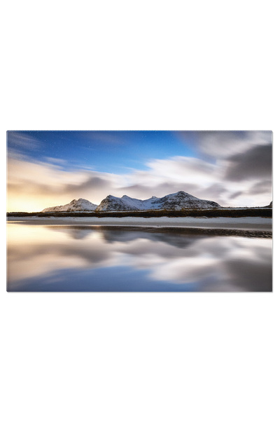 StoryGift Romania Tablou Canvas Vedere Nocturna In Insulele Lofoten, Norvegia...