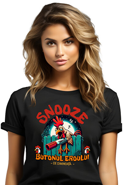 StoryGift Romania Tricou Femei Snooze Butonul Eroului De Dimineata Cu Imprime...