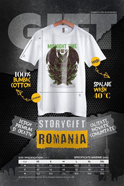 StoryGift Romania Tricou Femei Cu Craniu Schelete Monstru Din Jungla Text In Engleza Midnight Time WHT_L