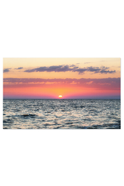 StoryGift Romania Tablou Canvas Rasrit Peste Ocean, Plaja Albastra, Ocean, Pl...