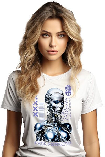 StoryGift Romania Tricou Femei Femeie Portret Robot Perfecta Puternica Lumea ...