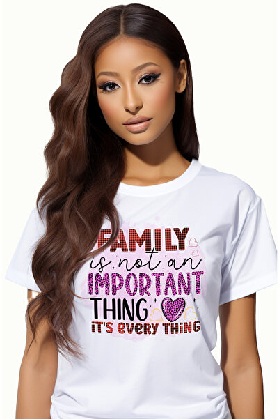 StoryGift Romania Tricou Femei Cu Mesajul "family Is Not An Important Thing, ...