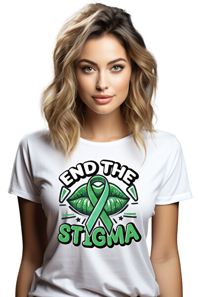 StoryGift Romania Tricou Femei Cu Mesajul "end The Stigma", Stilul Hippie, Cu...