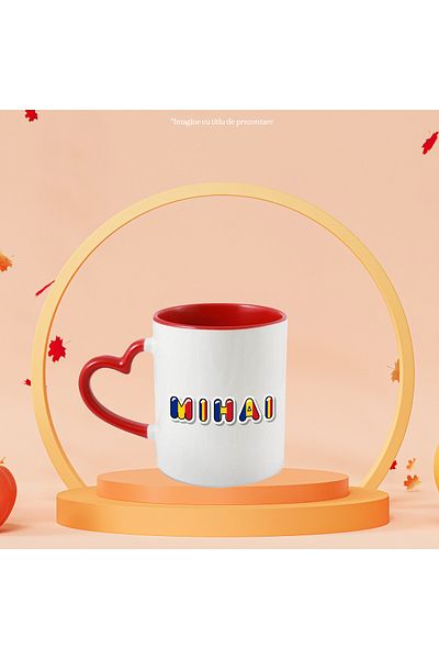 StoryGift Romania Mug With Name Mihai, Romania, Supporter, Romanian Flag, Patriot, 330ml, Ceram, With, STG