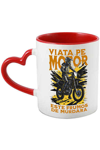StoryGift Romania Cana Cu Silueta Barbat Cu Costum Profesionist Motor Motocic...