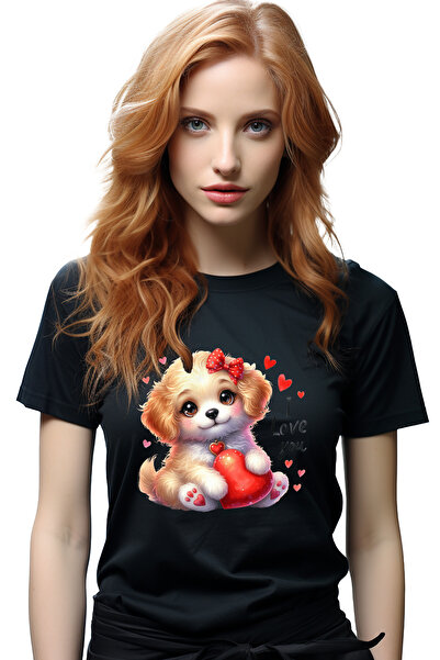 StoryGift Romania Tricou Femei Cu O Catelusa Care Zambeste, Ilustratie, Mesaj...