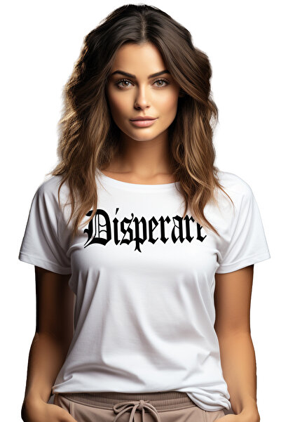 StoryGift Romania Tricou Femei Disperare, Mesaj Motivational, Cuvant, Text In...