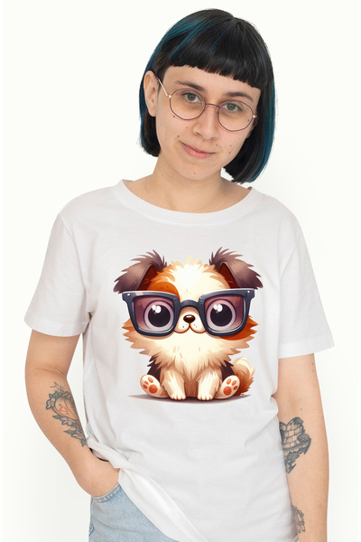 StoryGift Romania Tricou Femei Cu Un Pui De Tigru Cu Urechi De Iepuras, Ilust...